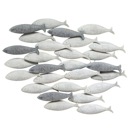 HOME ROOTS Grey School Of Fish Wall Decor 321147
